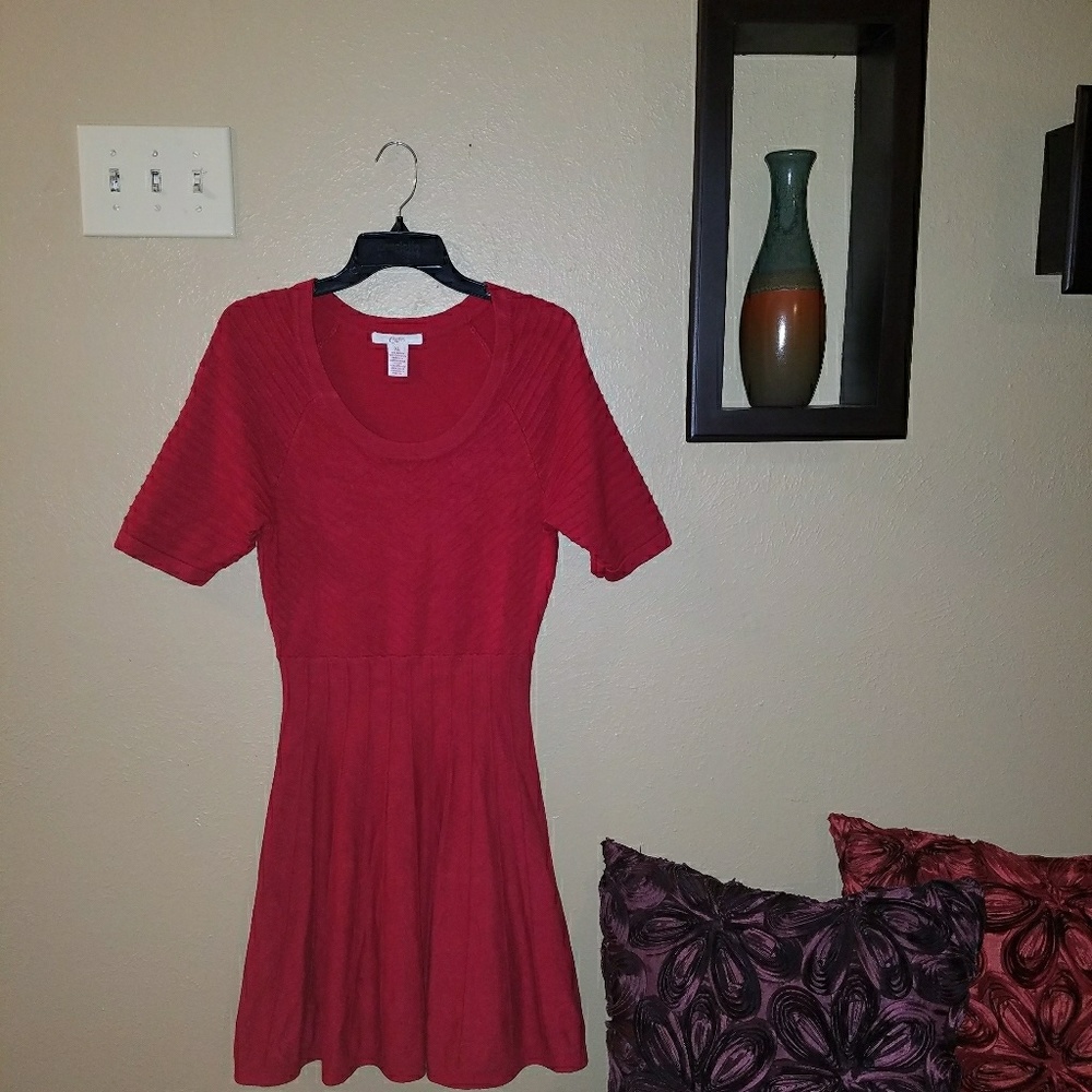 Ribbed Cherry Red Dress bundle 2 for $10